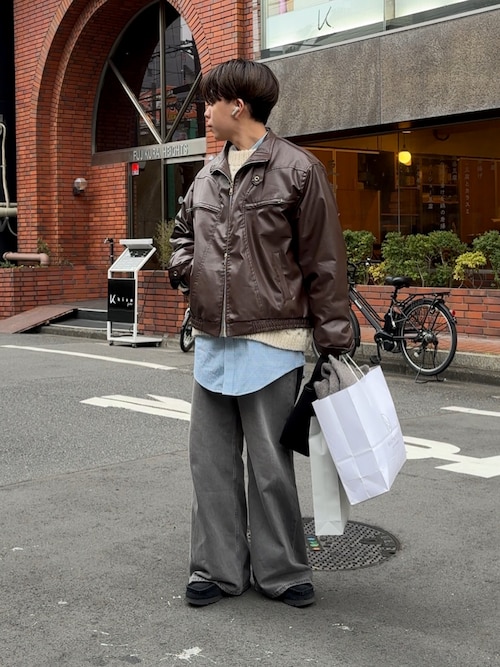 TODAYFULのアイテムを使った「レザージャケット」のメンズ人気