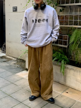 「アイテム（スウェット）」を使った、みっち~さん（メンズ・165cm）の秋コーディネート