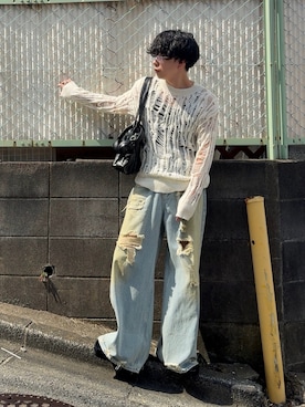「アイテム（ニット/セーター）」を使った、みっち~さん（メンズ・165cm）の秋コーディネート