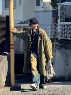 「アイテム（デニムジャケット）」を使った、みっち~さん（メンズ・165cm）の秋コーディネート