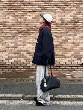 「アイテム（ボストンバッグ）」を使った、みっち~さん（メンズ・165cm）の秋コーディネート
