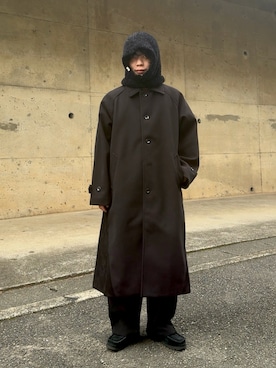 「アイテム（ステンカラーコート）」を使った、みっち~さん（メンズ・165cm）の秋コーディネート