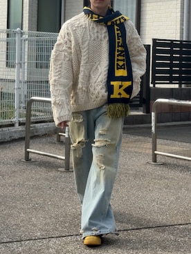 「アイテム（ニット/セーター）」を使った、みっち~さん（メンズ・165cm）の秋コーディネート