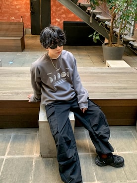 「アイテム（スウェット）」を使った、みっち~さん（メンズ・165cm）の秋コーディネート