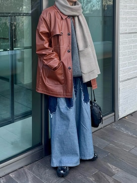 「アイテム（カバーオール）」を使った、みっち~さん（メンズ・165cm）の冬コーディネート