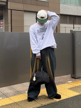 「アイテム（ボストンバッグ）」を使った、みっち~さん（メンズ・165cm）の秋コーディネート