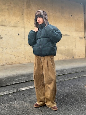 「アイテム（ダウンジャケット/コート）」を使った、みっち~さん（メンズ・165cm）の秋コーディネート