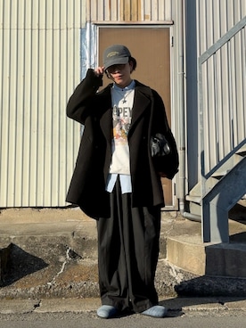 「PAGEBOY（ページボーイ）のアイテム（バッグ）」を使った、みっち~さん（メンズ・165cm）の冬コーディネート