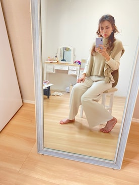 「河野悦子」｜KHさん（レディース・161cm）の秋コーディネート