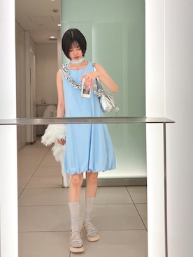 「LOWRYS FARM（ローリーズファーム）のアイテム（PC・スマホグッズ/家電）」を使った、ひみこさん（レディース・160cm）の夏コーディネート