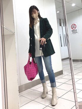 「Abercrombie&Fitch（アバークロンビーアンドフィッチ）のアイテム（パンツ）」を使った、ひみこさん（レディース・160cm）の秋コーディネート
