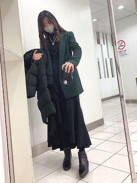 「H&M（エイチ・アンド・エム）のアイテム（テーラードジャケット）」を使った、ひみこさん（レディース・160cm）の冬コーディネート