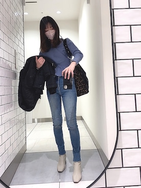 「Abercrombie&Fitch（アバークロンビーアンドフィッチ）のアイテム（パンツ）」を使った、ひみこさん（レディース・160cm）の冬コーディネート