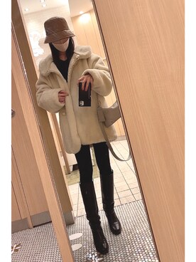 「ing（イング）のアイテム」を使った、ひみこさん（レディース・160cm）の冬コーディネート