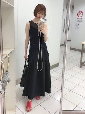 「emi+（エミプラス）のアイテム（スカート）」を使った、ひみこさん（レディース・160cm）の夏コーディネート