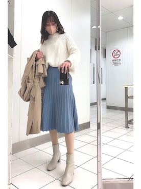 「OZOC（オゾック）のアイテム（ジャケット/アウター）」を使った、ひみこさん（レディース・160cm）の冬コーディネート