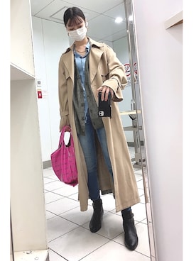 「OZOC（オゾック）のアイテム（ジャケット/アウター）」を使った、ひみこさん（レディース・160cm）の秋コーディネート