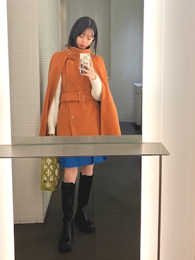 「ROYAL PARTY（ロイヤルパーティー）のアイテム（その他アウター）」を使った、ひみこさん（レディース・160cm）の冬コーディネート