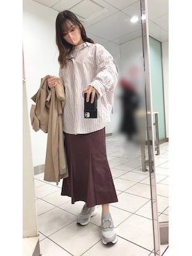 「OZOC（オゾック）のアイテム（ジャケット/アウター）」を使った、ひみこさん（レディース・160cm）の冬コーディネート
