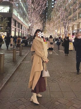 「OZOC（オゾック）のアイテム（ジャケット/アウター）」を使った、ひみこさん（レディース・160cm）の冬コーディネート