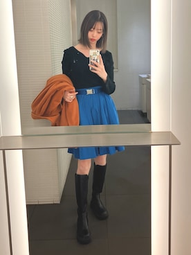 「ROYAL PARTY（ロイヤルパーティー）のアイテム（その他アウター）」を使った、ひみこさん（レディース・160cm）の冬コーディネート