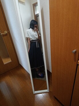 「axes femme（アクシーズファム）のアイテム（サンダル）」を使った、メピィさん（レディース・164cm）の夏コーディネート