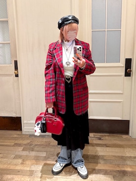 「アイテム（ハンチング/ベレー帽）」を使った、たやさん（レディース・149cm・20代）の冬コーディネート