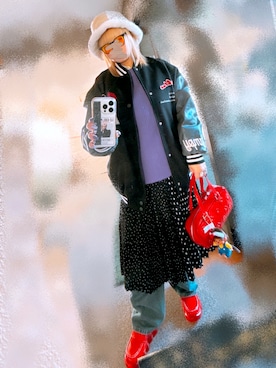 「アイテム（スタジャン）」を使った、たやさん（レディース・149cm・20代）の冬コーディネート