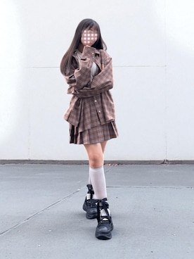 「アイテム（トップス）」を使った、ahmaさん（レディース・145cm）の秋コーディネート