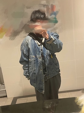 「アイテム（デニムジャケット）」を使った、Kさん（メンズ・167cm・20代）の冬コーディネート