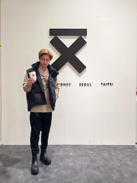 「GUCCI（グッチ）のアイテム（ジャケット/アウター）」を使った、Foxさん（メンズ・173cm）の冬コーディネート