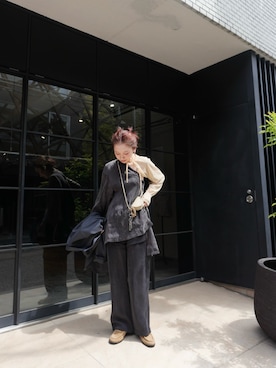 「LA PEAU DE GEM（ラポドゥジェム）のアイテム」を使った、TOMOKAさん（レディース・162cm）の春コーディネート