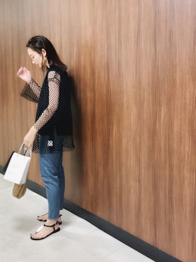 「levis」｜TOMOKAさん（レディース・162cm）の夏コーディネート