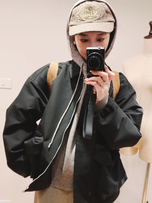 セール】【LA PEAU DE GEM】knit hoodie/ニットフーディ（パーカー