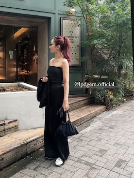 「LA PEAU DE GEM（ラポドゥジェム）のアイテム」を使った、TOMOKAさん（レディース・162cm）の夏コーディネート