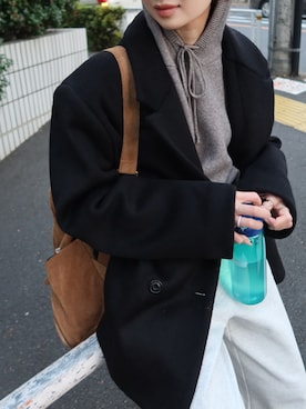 「アイテム（パーカー）」を使った、TOMOKAさん（レディース・162cm）の冬コーディネート