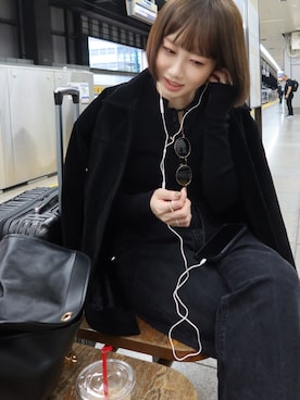 「アイテム（カバーオール）」を使った、TOMOKAさん（レディース・162cm）の秋コーディネート