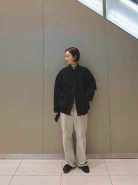 「アイテム（ブルゾン）」を使った、TOMOKAさん（レディース・162cm）の秋コーディネート