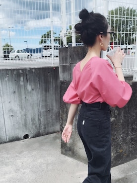 「VACANCY（ヴァカンシー）のアイテム（トップス）」を使った、TOMOKAさん（レディース・162cm）の夏コーディネート