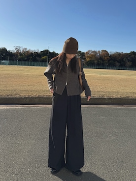 「アイテム（スリッポン）」を使った、yuriさん（レディース・167cm）の冬コーディネート