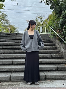 「アイテム（キャミソール）」を使った、yuriさん（レディース・167cm）の秋コーディネート