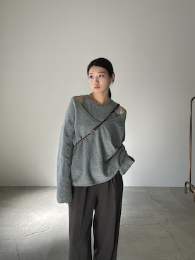 「select MOCA（セレクトモカ）のアイテム（スラックス）」を使った、yuriさん（レディース・167cm）の夏コーディネート