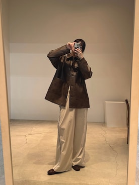「アイテム（ステンカラーコート）」を使った、yuriさん（レディース・167cm）の秋コーディネート