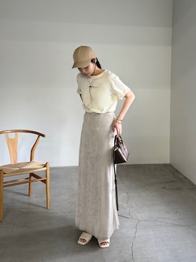 「select MOCA（セレクトモカ）のアイテム（キャップ）」を使った、yuriさん（レディース・167cm）の夏コーディネート