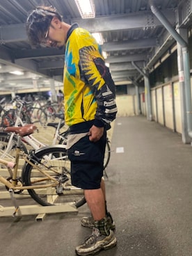「ABU GARCIA（アブ・ガルシア）のアイテム（パンツ）」を使った、usubaneさん（メンズ・178cm）の夏コーディネート