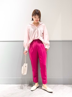 むー写真セット スラックス パンツ ウツクシルエットテーパードパンツ/125493