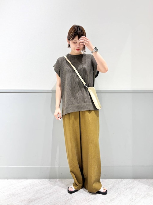 フレームワークス　春ニット セール】スッキレイさらさらメッシュフレンチスリーブ/992281
