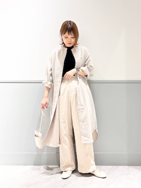「ウツクシルエット_GLOBAL WORK」｜「アイテム（ワンピース/ドレス）」を使った、kida.さん（レディース・165cm）の秋コーディネート
