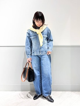 「GLOBAL WORK（グローバルワーク）のサイズ拡大/らくっション撥水2WAYローファー/131468（ローファー、ブラック系）」を使った、kida.さん（レディース・165cm）の春コーディネート