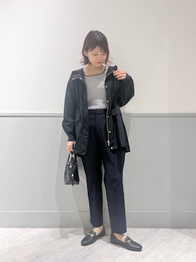 「ウツクシルエット_GLOBAL WORK」｜「アイテム（ブルゾン）」を使った、kida.さん（レディース・165cm）の春コーディネート